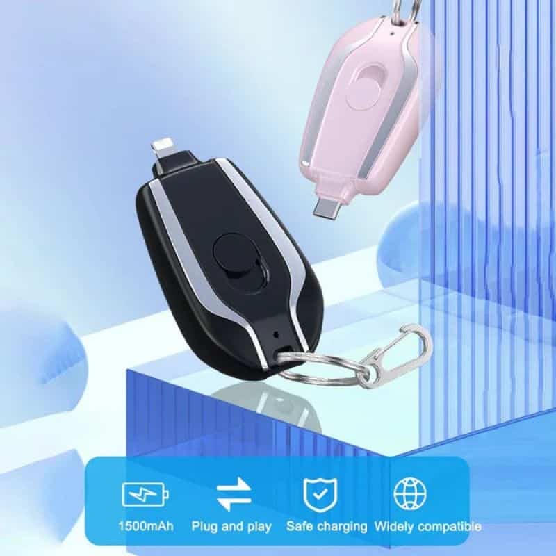 Portable Keychain Charger 1500mAh Ultra-Compact